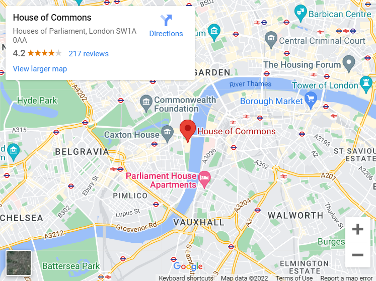 a screen shot of a central London map